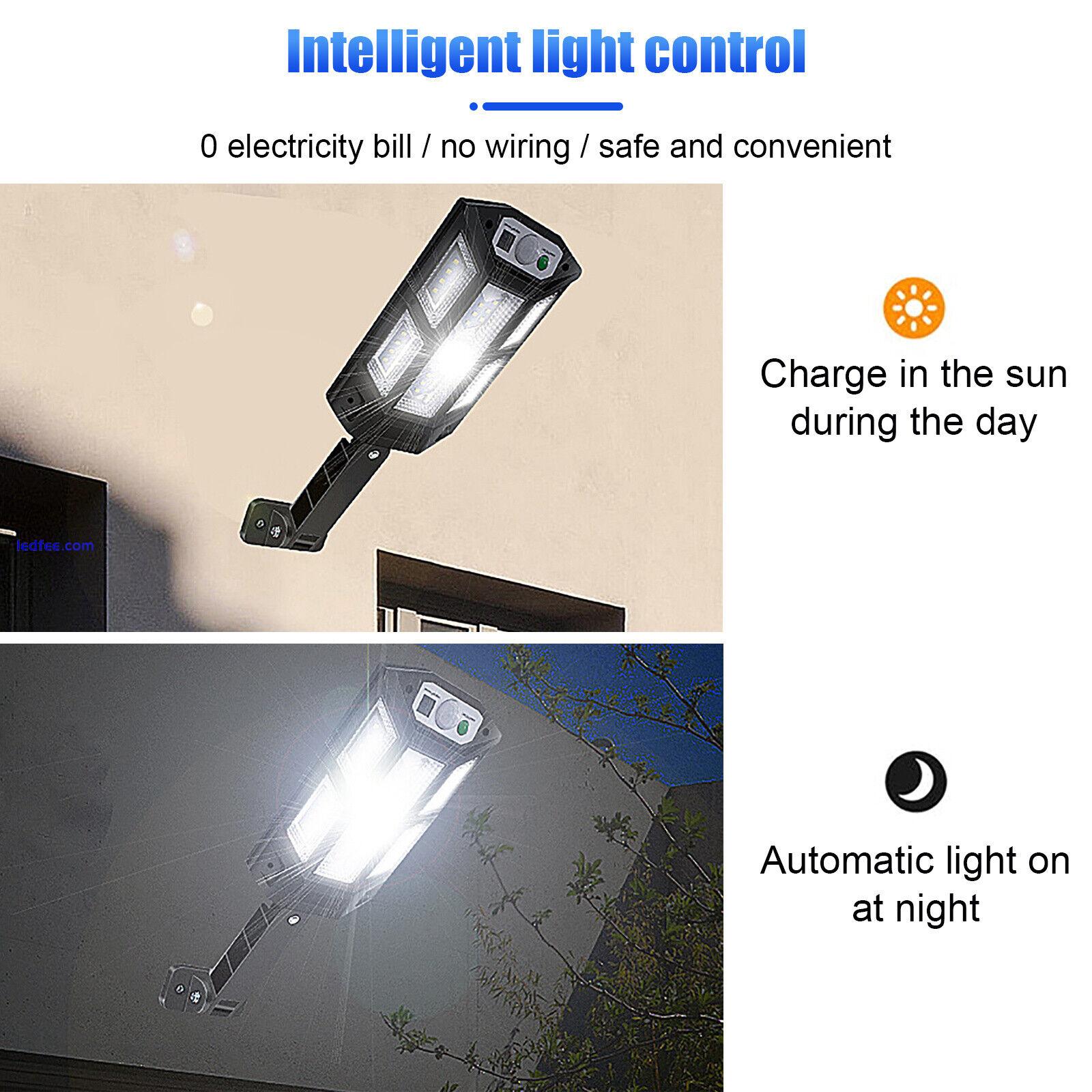 1200000lm LED Solar Flood Light Security Motion Sensor Outdoor Yard Street Wall 5 