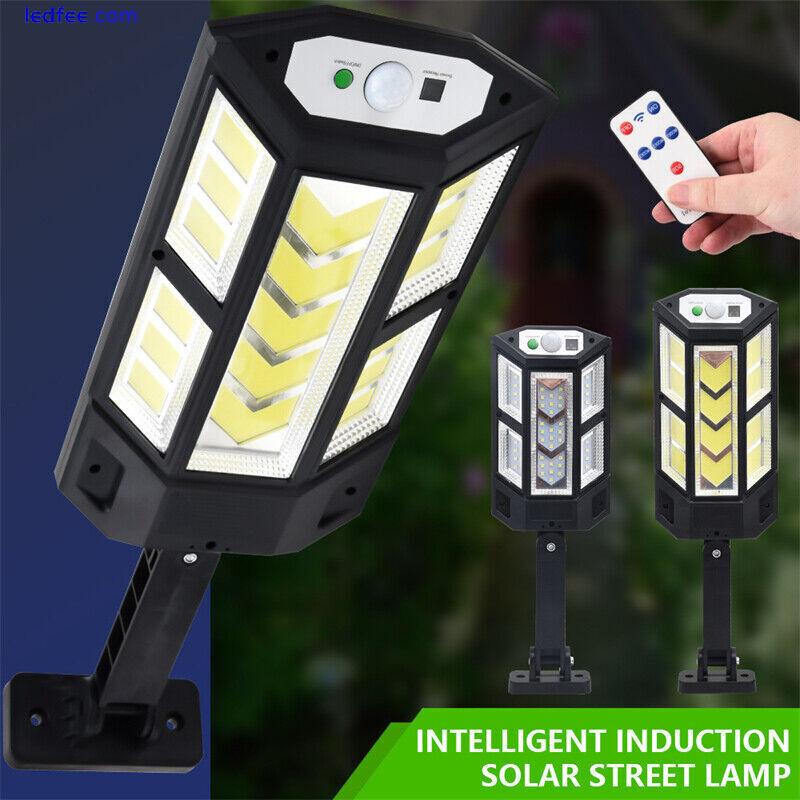 Solar Powered LED Wall Street Light PIR Motion Lamp Garden Road Path 3 Modes 0 