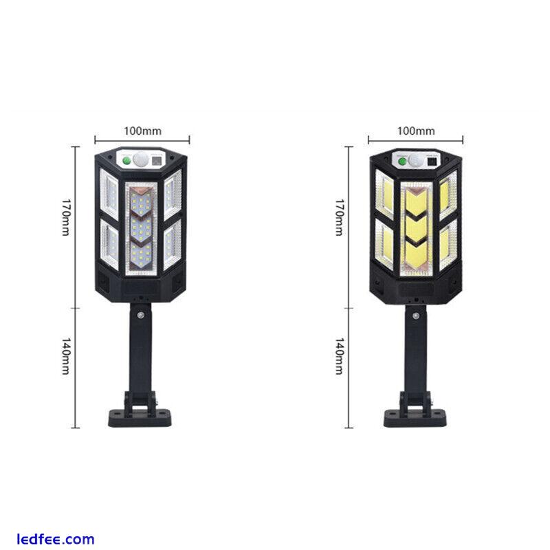 Solar Powered LED Wall Street Light PIR Motion Lamp Garden Road Path 3 Modes 5 