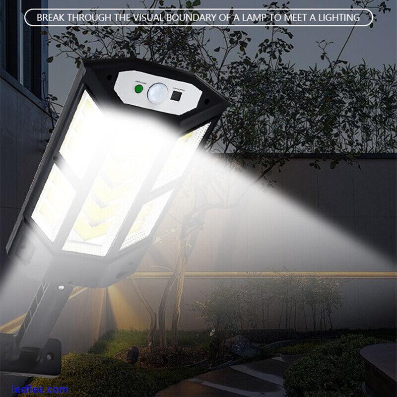 Solar Powered LED Wall Street Light PIR Motion Lamp Garden Road Path 3 Modes 3 