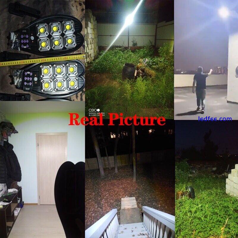Outdoor Solar Street Light Dusk to Dawn Solar Motion Sensor Garden Garage Light 3 