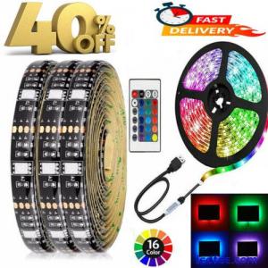1-5M USB LED Strip Lights RGB Colour 5050 Changing Tape Cabinet Kitchen Lighting