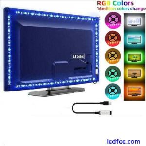 LED Strip Lights USB 5050 RGB 1M-5M Color Light TV Bluetooth Control Lighting UK