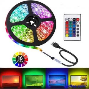 USB LED Strip Lights 1/5M 5050 5M RGB Light Black Colour Changing Tape TV UK