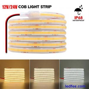 COB LED Strip Light Flexible Waterproof IP68 Tape Lights DIY Lighting 12V 24V