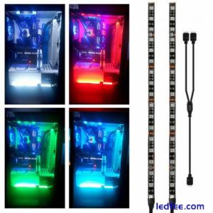 RGB Gaming LED Strip Lights Kit PC Case Lighting Gamer Mid Tower Aura Sync 2pcs
