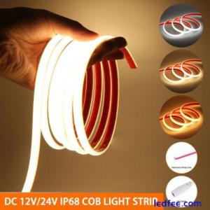 0.5-20M COB LED Strip Neon Flex Rope Light 12V 24V IP68 Waterproof Tape Rope UK