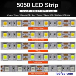 1/5m SMD 5050 LED Flexible Tape Strip Light DC12V 60leds / m RGB CCT RGBW RGBWW