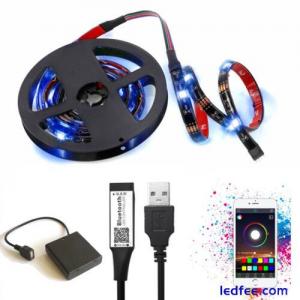 USB / battery Bluetooth LED Strip Lights RGB 5050 Sync to Music TV Backlight  5V