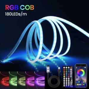 RGB LED COB Strip Lights 5V Flexible Tape Lamp Cabinet TV Backlight Bluetooth