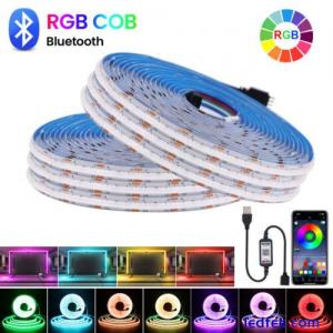 USB COB LED Strip Light RGB Colour Changing Bluetooth APP Tape Cabinet TV Lamp