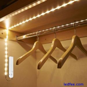 LED Wireless PIR Motion Sensor Wardrobe Cabinet LED Strip USB Bed Night Light