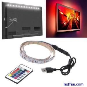 5V 5050 RGB LED Strip Light Bar TV Back Lights Kit 30SMD/M + USB Remote Control