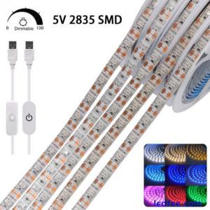 LED Strip Lights 5V USB Powered 2835 White Waterproof Tape TV Room Self Adhesive