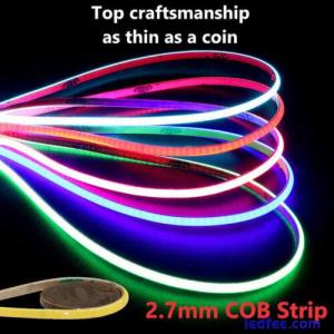 2.7mm Cob LED Strip Dimmable 12V Cabinets E-sports Room Car Light Wardrobes Etc 