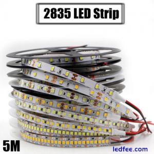 DC 12V 24V AC 220V 2835 SMD LED Strip Lamp 5m 60/120/240/480 LEDs/m Tape Light