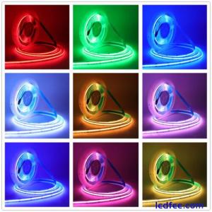 High Density Flexible RGB COB LED Strip Lights Tape Rope Cabinet Kitchen LAMP