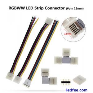 6Pin 12mm LED Strip cable Connector for RGB cct LED Strip Free Welding Connector