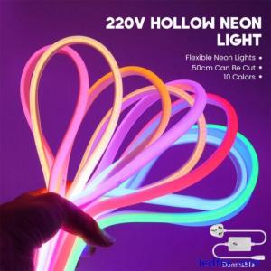 0.5-20m COB Neon LED Strip Lights Flex Rope Dimmable Waterproof Outdoor Lighting