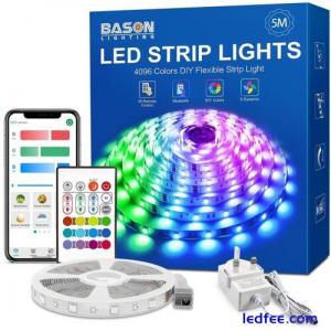 10-20M LED Strip 5050 RGB Lights Colour Changing Bluetooth APP Kitchen Lighting