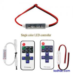 RF Remote / Dimmer Controller For 5050 3528 DC12V Single Color LED Strip Lights