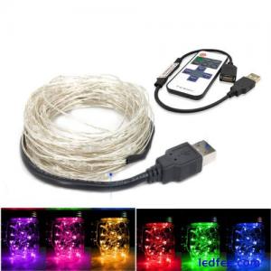 USB flash LED String Fairy Lights 5/10/20M 11key RF remote Copper Wire Party