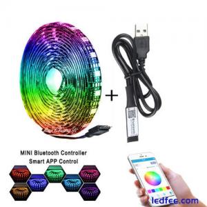 USB RGB 5V LED strip light with Bluetooth(compatible) APP control  TV Backlight