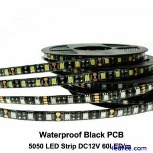1-5m Waterproof Car Light Flexible strip Light Black PCB 5050 SMD Lamp tape 12V