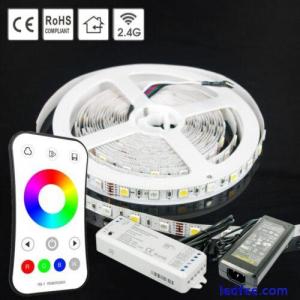1M-10M RGBW LED Color Changing Strip Light 2.4GHz Touch Wheel Controller bedroom