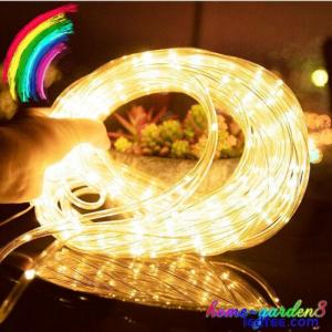 Garden Solar Led Rope Lights Outdoor Waterproof PVC Tube Fairy String Strips DIY