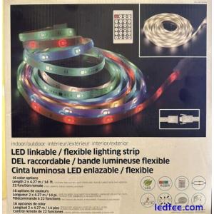 LED Linkable Flexible lighting strip 16 Colors 14 Ft