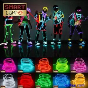 2.3mm EL Wire Neon Glow LED Strip/String/Light Cosplay Halloween Party Costume