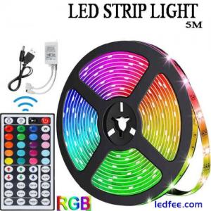 5M LED Strip Light 5050 RGB Lights Colour Changing Tape Cabinet Kitchen Lighting