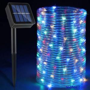 Led Solar Rope Fairy String Strip Lights Outdoor Garden Patio Backyard Pool UK