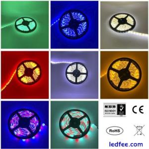 5m RGB LED STRIP LIGHT WATERPROOF COLOUR CHANGING FLEXBILE TAPE SMD DC12V