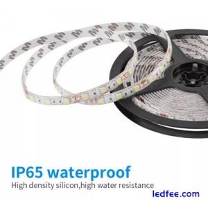 5M Waterproof LED Strip Light 5050 Pure White 12V DC Adhesive Reel Automotive
