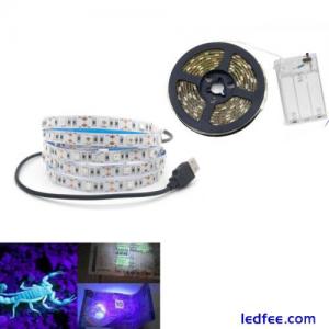 REAL UV purple led Strip Light 395nm-405nm USB Battery Blacklight Lamp Party 5V