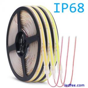 IP68 Waterproof COB LED Strip light FCOB Flexible led Rope neon tape Lamp DC 24V