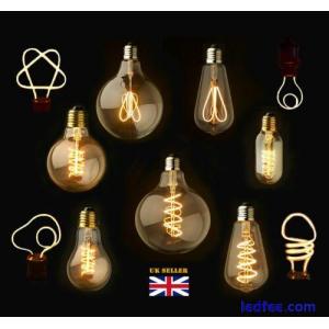 E27 B22 Retro Vintage Edison Flexible LED Spiral Filament Light Bulb