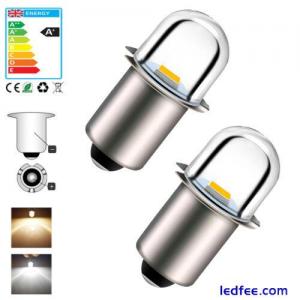 1/2xP13.5S LED Bulb 3V/4.5V/6V/12V/18V/24V DC Torch Replace Flashlight TorchLamp