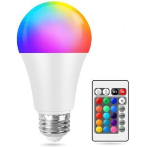 RGB Led Bulb Light 10W E27 12 Colour Changing Remote Control Bayonet Screw Lamp