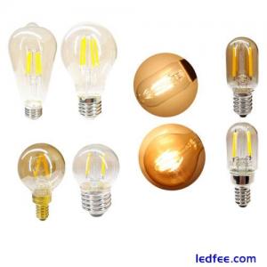 E27 E14 12V 24V 1W 6W Vintage Retro COB LED Filament Light Bulb T22 G40 Lamps UK