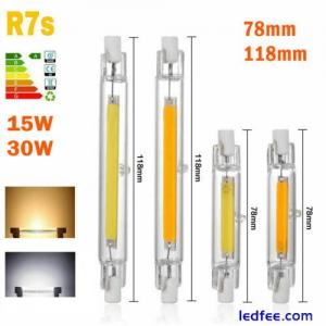 R7S LED Lamp COB 118mm 78mm 15-30W Dimmable Glass Replace Incandescent 110V/220V