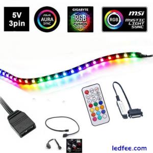 Led Strip kit Rainbow For PC Case 5v 3pin ARGB Header RGB Fusion MSI Mystic sata