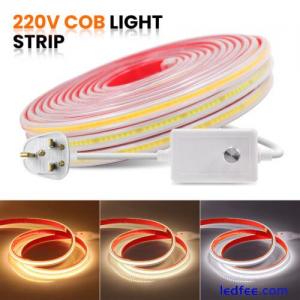 Dimmable COB LED Strip Lights 220V High Density Flex Tape Under Cabinet Lighting