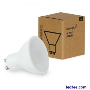 Pack of 6 LED Light Bulbs GU10 5W Lights Warm / Cool White Frosted Lens Light