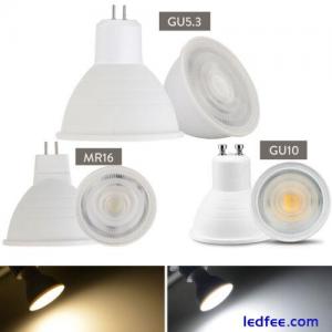 Dimmable COB LED Spotlight 7W GU10 MR16 GU5.3 Light Bulbs 220V 240V White Lamps
