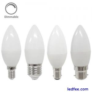1-10pk LED Candle Bulb Lamp 6W Opal Dimmable 3000k 4000k 64000k SES ES SBC BC