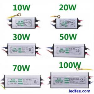 LED Driver 10/20W/30/50W/70/100W Power Supply Transformer 12V-24V-38V Waterproof