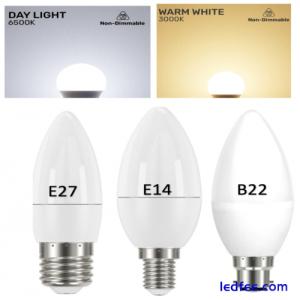 LED Candle Light Bulbs 5W 40W Equivalent B22 E27 E14